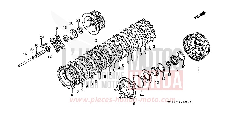 KUPPLUNG von Gold Wing SCHWARZ-Z (NH1Z) von 1989